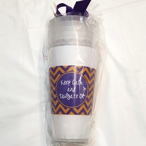 Set of 6 "Keep Calm and Tailgate On" Cups NWT